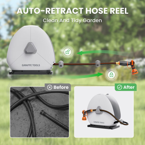 Giraffe retractable hose reel